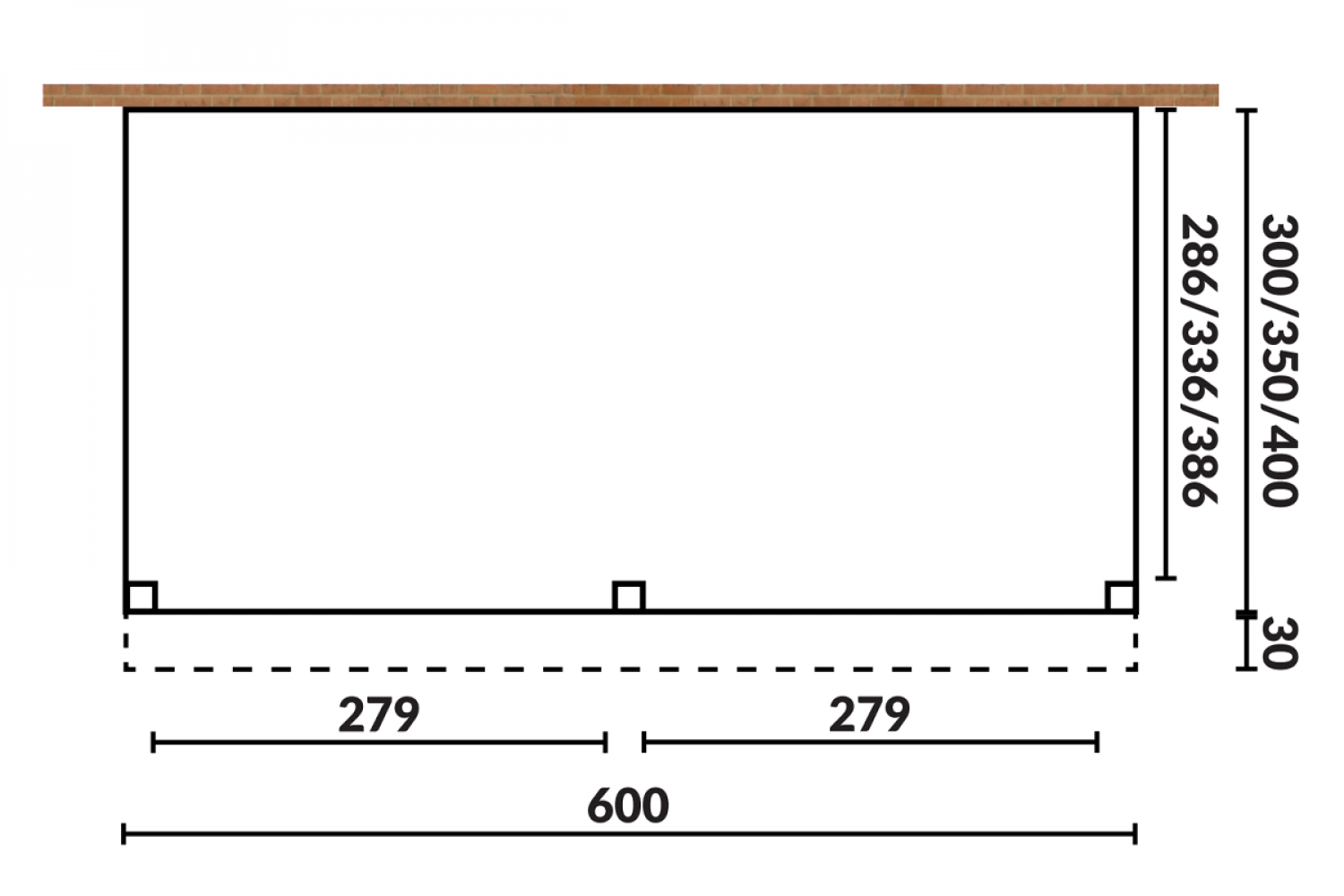 Aanbouw veranda Sublime plat dak - 600 x 300 cm