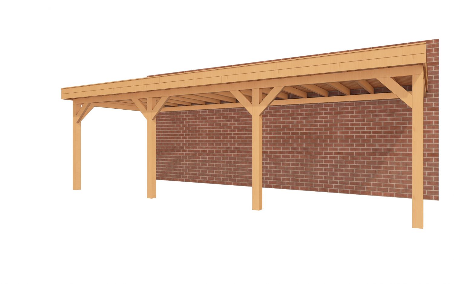 Aanbouw veranda Sublime plat dak - 800 x 300 cm