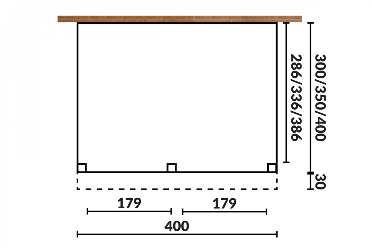 Aanbouw veranda Sublime plat dak - 400 x 350 cm