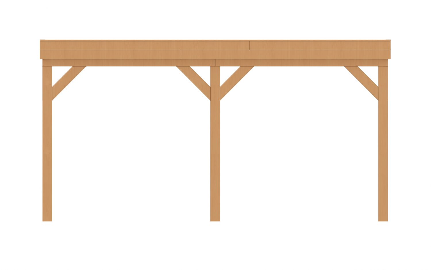 Aanbouw veranda Sublime plat dak - 500 x 350 cm