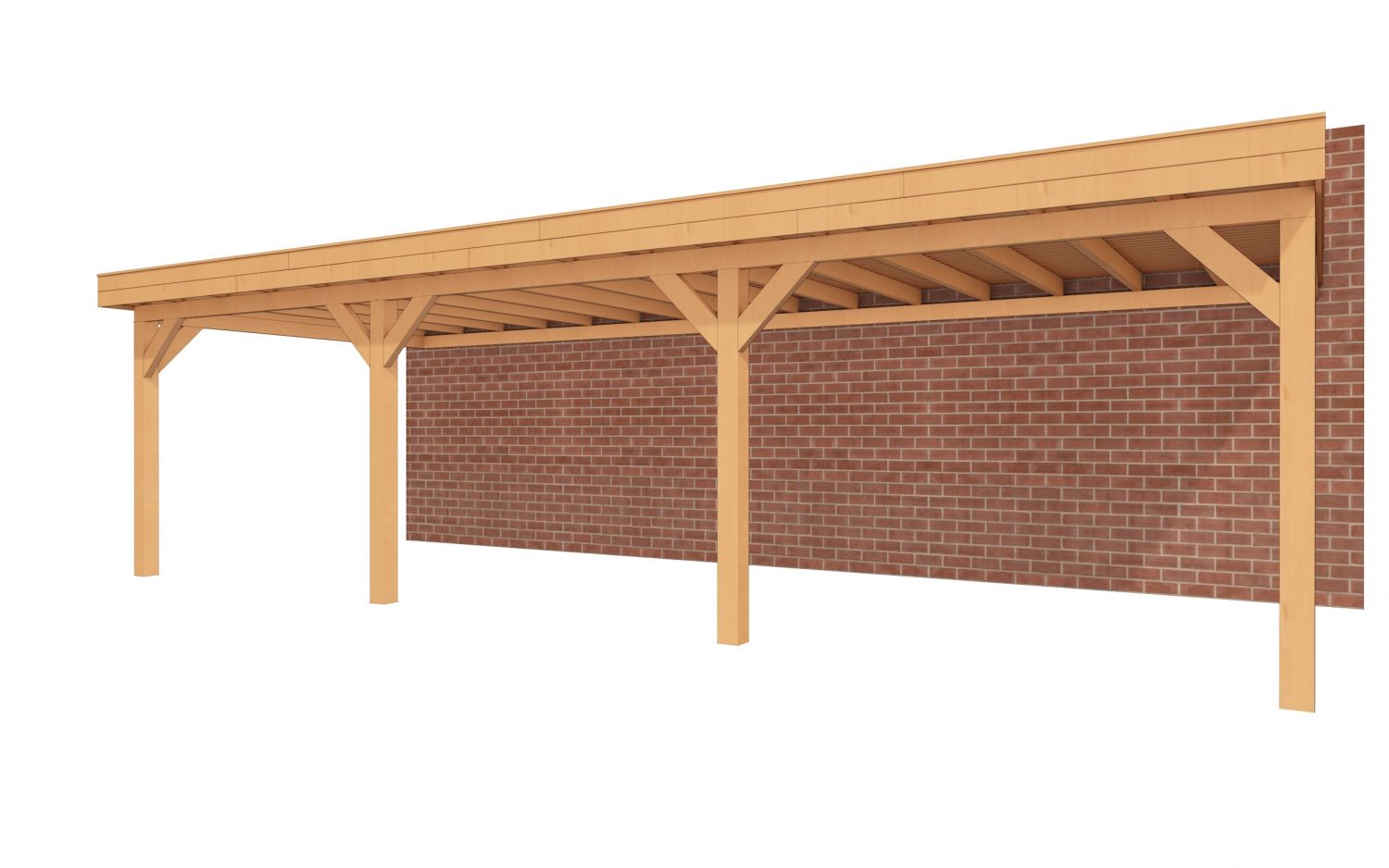 Aanbouw veranda Sublime plat dak - 900 x 350 cm