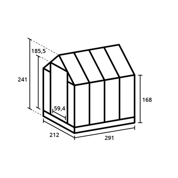 Royal Well Mary II aluminium tuinkas 212x291 cm groengrijs