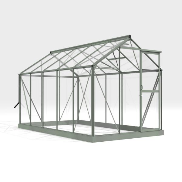 Royal Well Mary III aluminium tuinkas 212x360 cm groengrijs