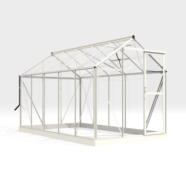 Royal Well Mary III aluminium tuinkas wit met veiligheidsglas