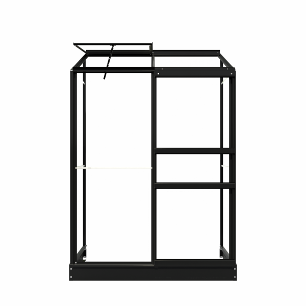 Muurkas Emma I - 132x69x194 cm - Zwart - Veiligheidsglas