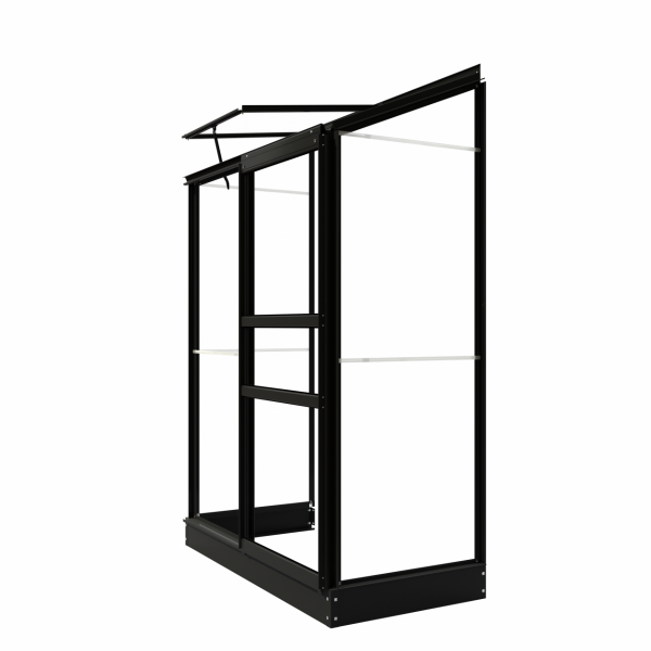 Muurkas Emma I - 132x69x194 cm - Zwart - Veiligheidsglas