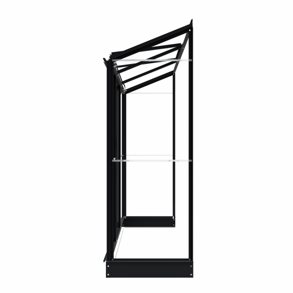 Muurkas Emma II - 194x69x194 cm - Zwart - Veiligheidsglas