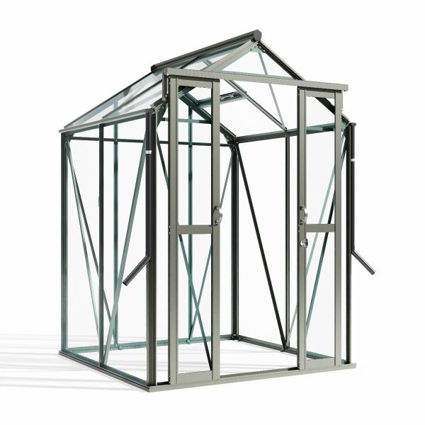 Royal Well Anne I tuinkas 150x150 cm groengrijs met 3mm veiligheidsglas (inclusief fundament)