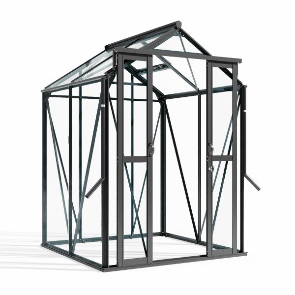 Royal Well Anne I tuinkas 150x150 cm zwart met 3mm veiligheidsglas (inclusief fundament)