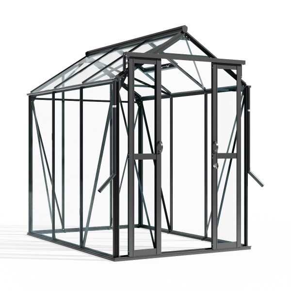 Royal Well Anne II tuinkas150x220 cm zwart met 3mm veiligheidsglas (inclusief fundament)