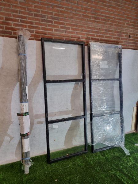 Steellook pui van douglashout – compleet met kader (paneelmaat 216 x 81,5 cm) - SALE25064
