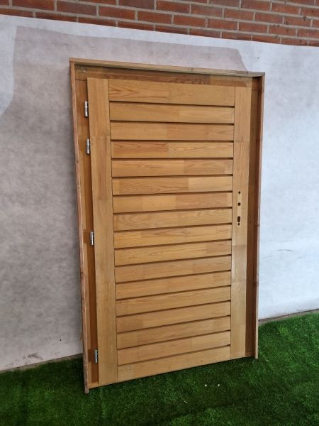 Enkele houten blanke deur – linksdraaiend, inclusief hang- en sluitwerk (191 x 118 cm) - SALE25070