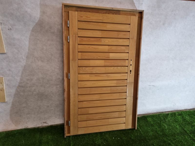 Enkele houten blanke deur – linksdraaiend, inclusief hang- en sluitwerk (191 x 118 cm) - SALE25070