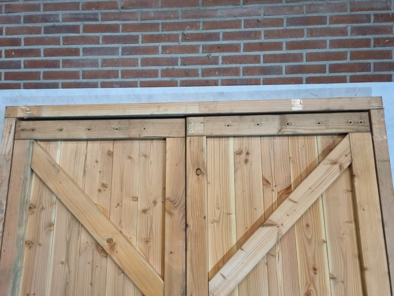Dubbele douglas deur – inclusief kozijn (202 x 190 cm) - SALE25077