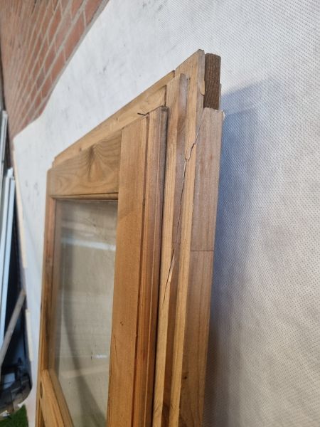 Enkele blanke houten deur – met kozijn en hang- & sluitwerk (188 x 85 cm) - SALE25095