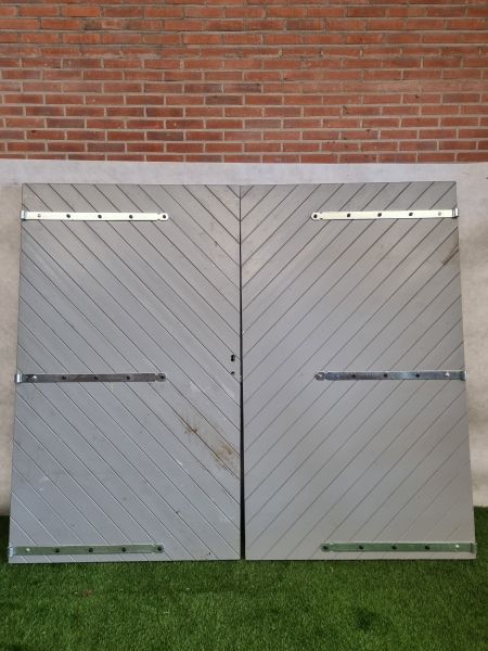 Houten garagedeuren – 239 x 201 cm, zonder hang- en sluitwerk - SALE25115