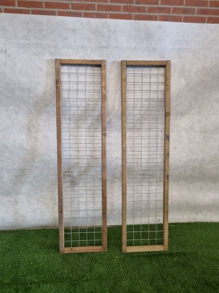 Draadscherm met kader – geïmpregneerd vurenhout (180 x 45,5 cm) - 2 stuks in 1 koop! - SALE25116
