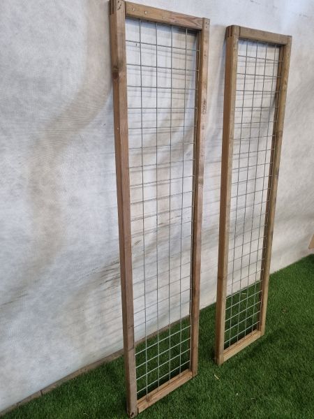 Draadscherm met kader – geïmpregneerd vurenhout (180 x 45,5 cm) - 2 stuks in 1 koop! - SALE25116