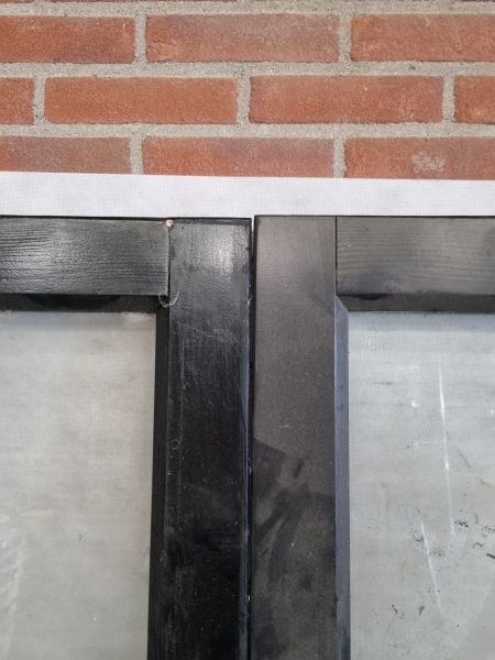 Dubbele steellook deur – dubbel glas, met scharnieren (206 x 150 cm) - SALE25135