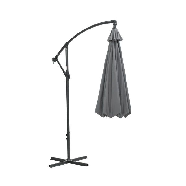 Garden Impressions Athene parasol - Ø300 cm - carbon black - light grey