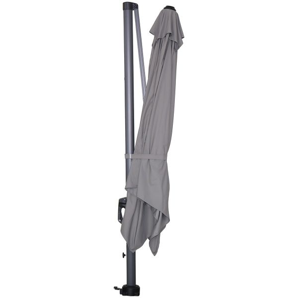 Garden Impressions Hawaii Lumen parasol - 300x300 cm - carbon black-licht grijs