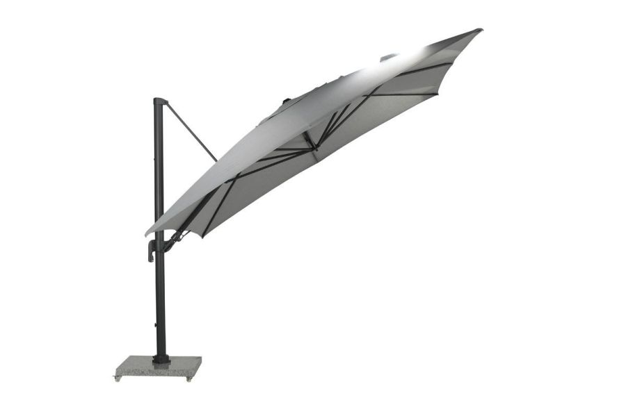Garden Impressions Hawaii Big Pole II zweefparasol 350x350 cm carbon black/ royal grey