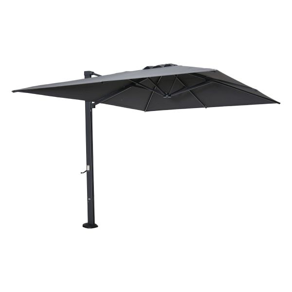 Garden Impressions Hawaii Emperor zweefparasol - 300x400 cm zwart / antraciet
