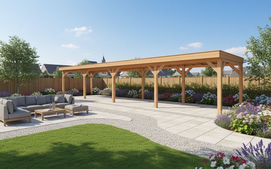 YARD Outdoor SUBLIME overkapping 1300x400 cm Douglas blank