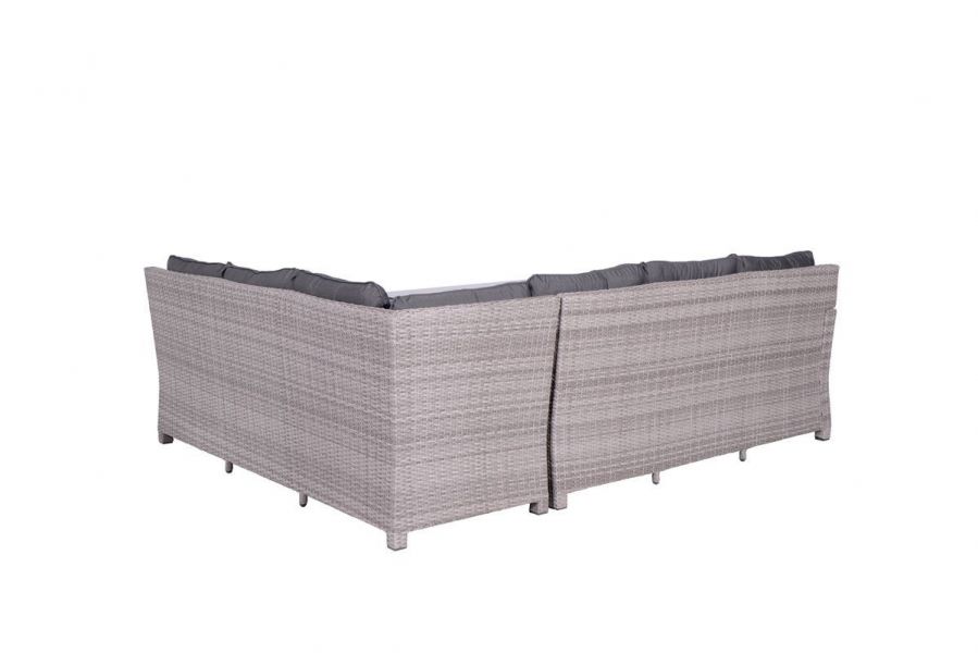 Blue bird lounge-diningset - 5-delig - rechts - organic grey - reflex black