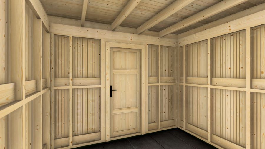Poolhouse Trendy 300x300 cm - onbehandeld