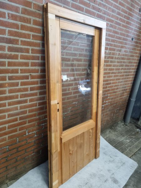Enkele deur blank douglas - 199,8 x 91,4 cm - links draaiend - incl. hang- en sluitwerk - SALE25029