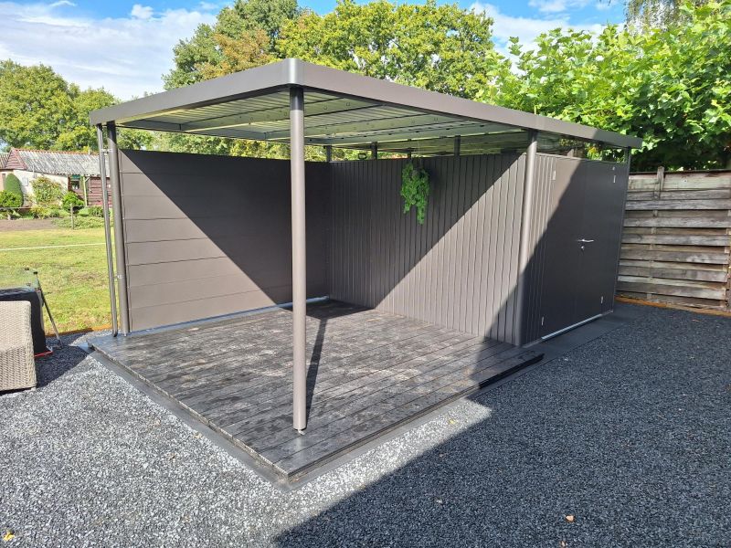 Biohort Metalen tuinhuis Highline H5 275x315x222 cm met dubbele deur