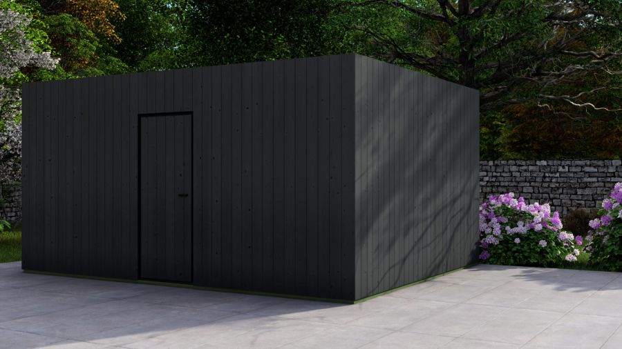 Poolhouse Trendy 500x400 cm - exterieur zwart gecoat