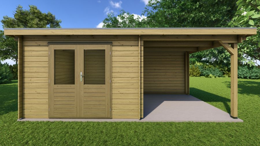 Classicline Blokhut Gelderland Geïmpregneerd 300x250 cm + 250 cm