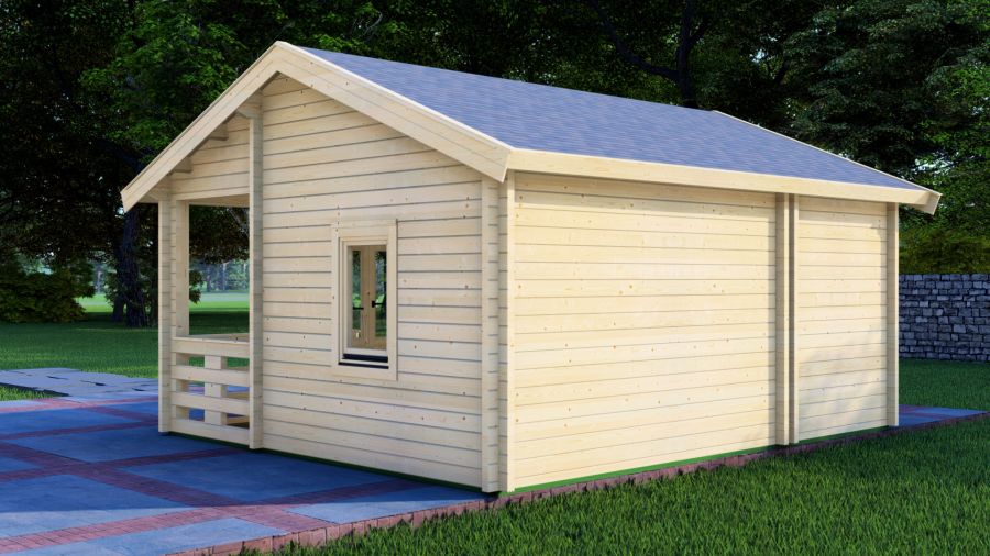 Chalet Edelweiss 600x510 cm incl. vloer, ramen en deuren
