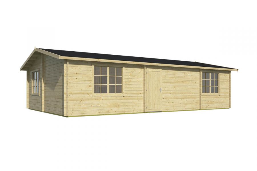 Blokhut Navarra | 44 mm | Red Class Wood geïmpregneerd | 1032x633 cm