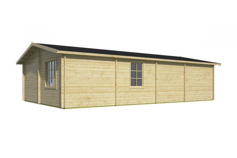Blokhut Navarra | 44 mm | Red Class Wood geïmpregneerd | 1032x633 cm