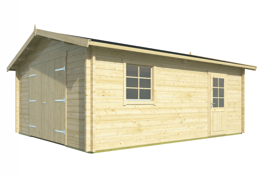 Tuindeco Rydell garage 470x570 cm 58 mm vuren honing geïmpregneerd