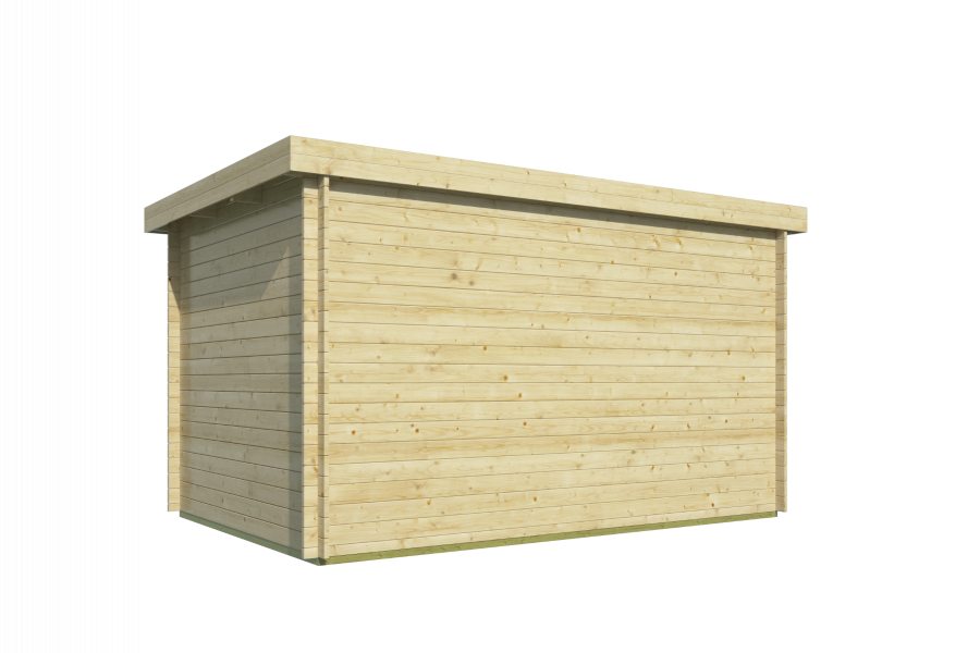 Blokhut Uddel 380 x 260 cm - grijs geïmpregneerd