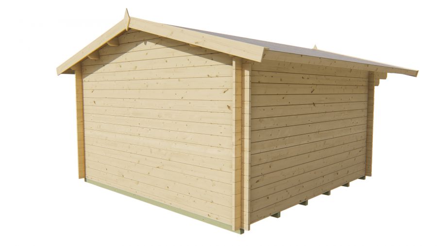 Tuindeco Marbella Blokhut 380x320 cm 34 mm vuren bruin geïmpregneerd