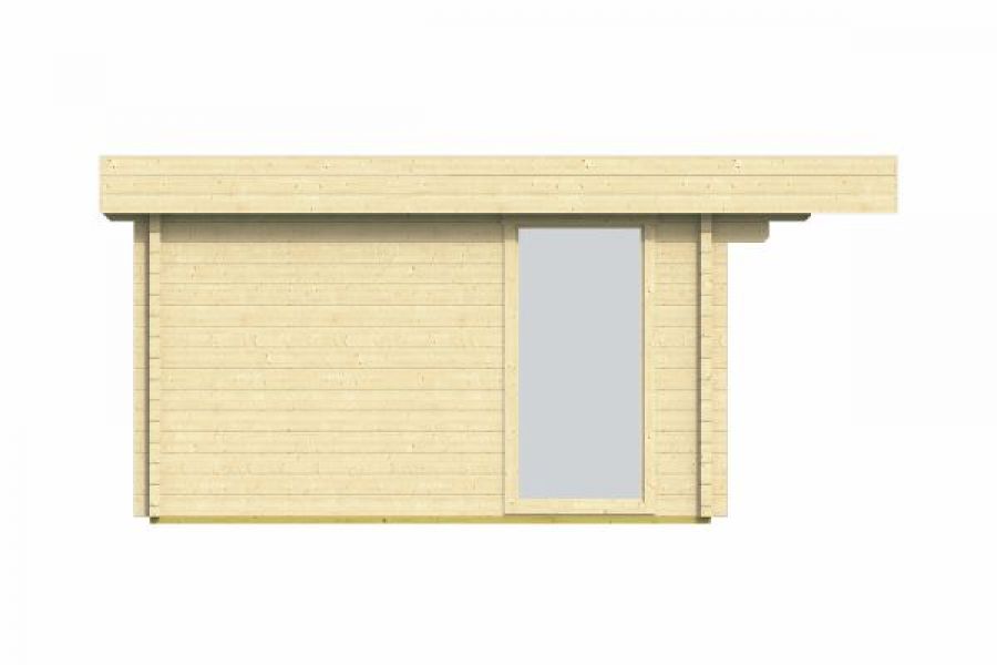 Tuindeco Mia Blokhut 500x360 cm 70 mm vuren grijs geïmpregneerd