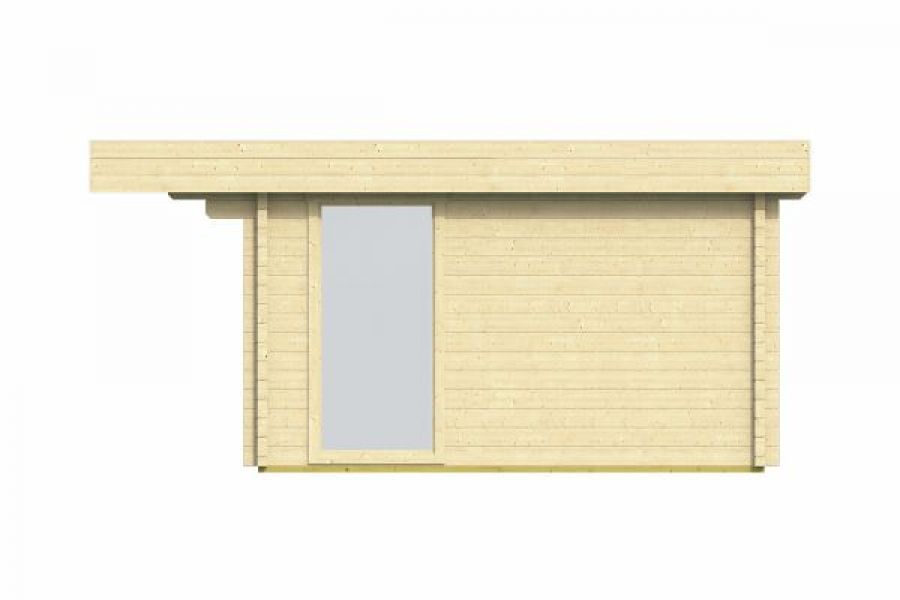 Tuindeco Mia Blokhut 500x360 cm 70 mm vuren grijs geïmpregneerd