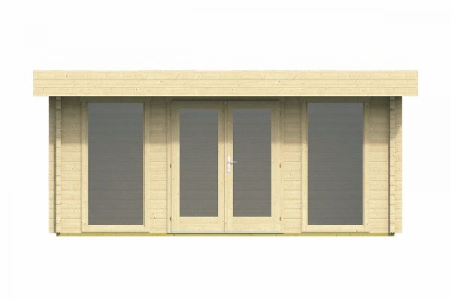 Tuindeco Mia Blokhut 500x360 cm 70 mm vuren grijs geïmpregneerd