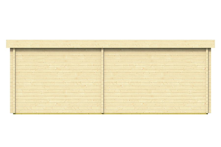 Tuindeco Bridgend Hoekblokhut met overkapping 380+298x380+298 cm 70 mm vuren honinggeel geïmpregneerd