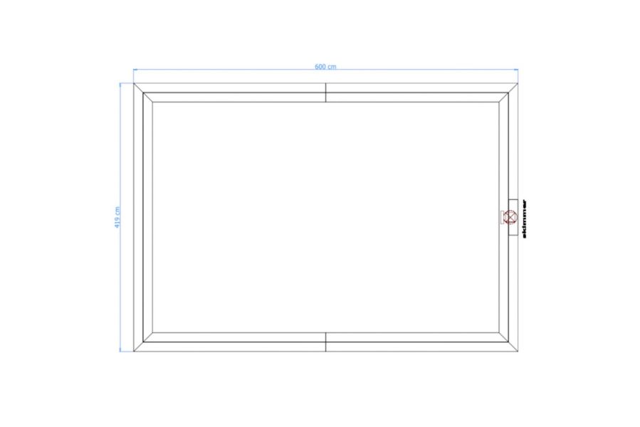 Luxe houten zwembad Playa Lagun 600x419x131 cm