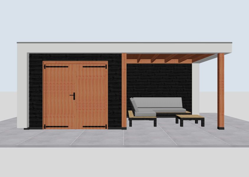 Buitenverblijf Verona model links 625 x 335 cm