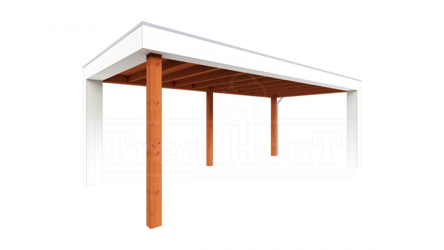 Trendhout Buitenverblijf Verona 625x335 cm - Plat dak model rechts