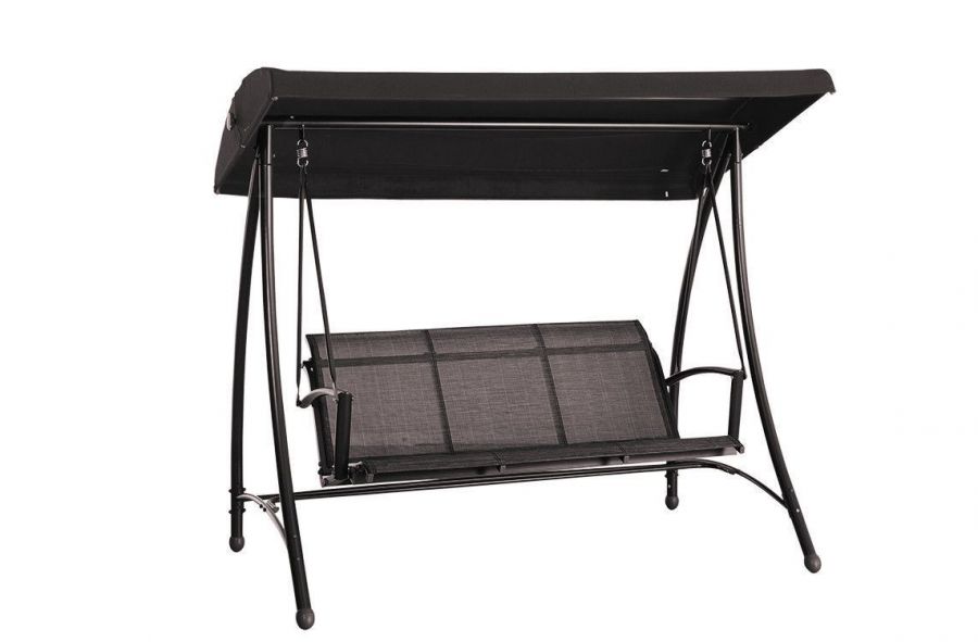 Rubens schommelbank - 3-zits - carbon black -heather grey - antraciet