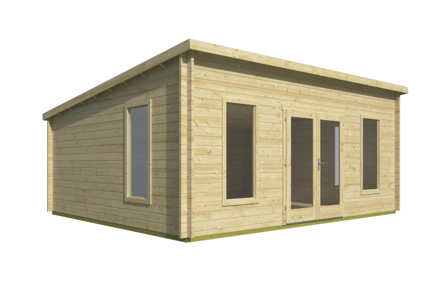 Tuindeco Calpe Blokhut 595x500 cm 44 mm vuren honinggeel geïmpregneerd