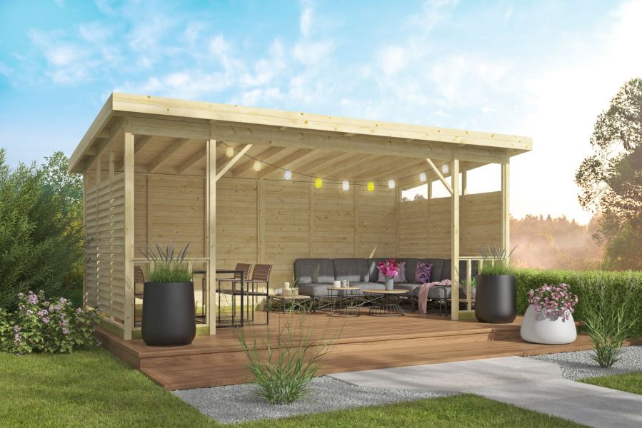 Paviljoen Kristina - 560x284 cm - honing geïmpregneerd